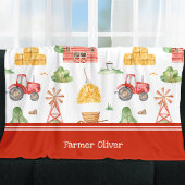 かわいい小さな子供の農家パターン(名) フリースブランケット