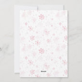 かわいい小さな子猫ピンクのクリスマスカード シーズンカード (裏面)