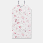 かわいい小さな子猫ピンクのクリスマス ギフトタグ (裏面)