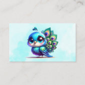 かわいい小さな孔雀の本ベビー エンクロージャーカード (裏面)