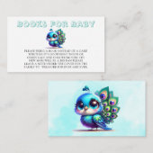かわいい小さな孔雀の本ベビー エンクロージャーカード (正面/裏面)