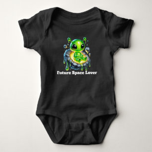かわいい小さな宇宙好き少年 ベビーボディスーツ