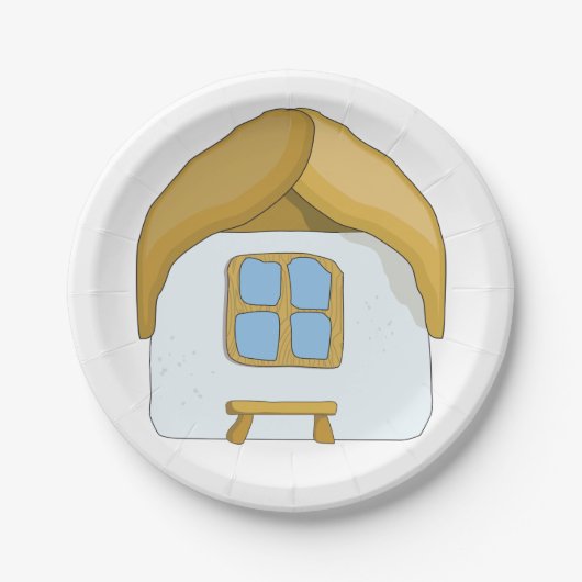 かわいい小さな家 ペーパープレート (正面)