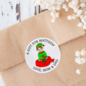 かわいい小さな小妖精や小人とギフトラベル ラウンドシール