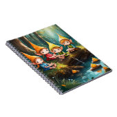 かわいい小さな小妖精や小人は川の中 ノートブック (右側)