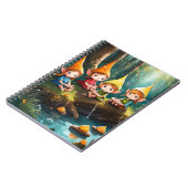 かわいい小さな小妖精や小人は川の中 ノートブック (左側)