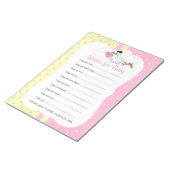 かわいい小さな少女とコウノトリ – ウィッシュ ノートパッド (アングル)