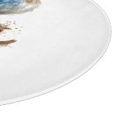 かわいい小さな山ブルーバードウォーター色カスタム、 カッティングボード (角)