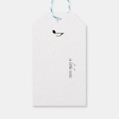 かわいい小さな山ブルーバードウォーター色カスタム、 ギフトタグ (裏面)