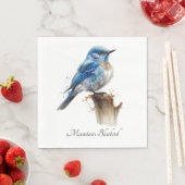 かわいい小さな山ブルーバードウォーター色カスタム、 スタンダードランチョンナプキン (インサイチュ)