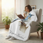 かわいい小さな山ブルーバードウォーター色カスタム、 スローブランケット