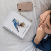 かわいい小さな山ブルーバードウォーター色カスタム、 ノートブック