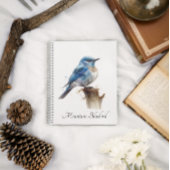 かわいい小さな山ブルーバードウォーター色カスタム、 ノートブック