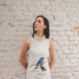 かわいい小さな山ブルーバードウォーター色カスタム、 ロングエプロン