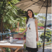 かわいい小さな山ブルーバードウォーター色カスタム、 ロングエプロン