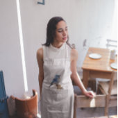 かわいい小さな山ブルーバードウォーター色カスタム、 ロングエプロン