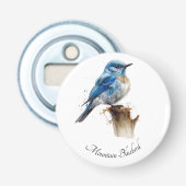 かわいい小さな山ブルーバードウォーター色カスタム、 栓抜き (正面)