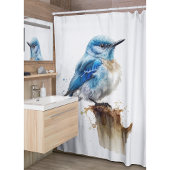 かわいい小さな山ブルーバードウォーター色 シャワーカーテン