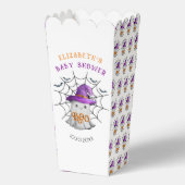 かわいい小さな幽霊とクモの巣BOOベビーシャワー フェイバーボックス (裏面)