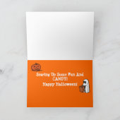 かわいい小さな幽霊のトリックまたはトリートキッズハロウィーン カード (内部)