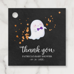 かわいい小さな幽霊のハロウィンベビーシャワーのお礼 フェイバータグ