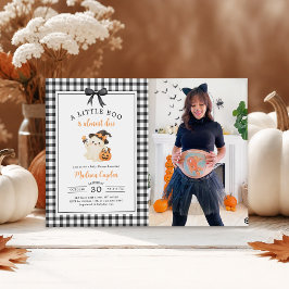 かわいい小さな幽霊のハロウィンベビーシャワーの写真 招待状