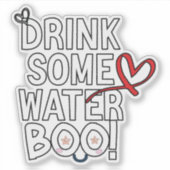 かわいい小さな幽霊ウォーターボトルシール シール (正面)