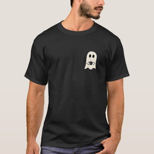 かわいい小さな幽霊ビアグラス ハロウィン Tシャツ (正面)