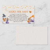 かわいい小さな幽霊赤ちゃんシャワー本ベビー エンクロージャーカード (正面/裏面)