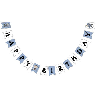 かわいい小さな忍者 ハッピーバースデー バンテージ フラッグ