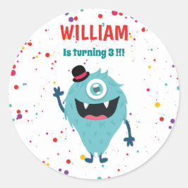 かわいい小さな怪物 ラウンドシール