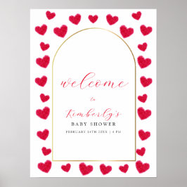 かわいい小さな恋人のアーチベイビーシャワーへようこそ ポスター