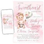 かわいい小さな恋人の赤ちゃんシャワー 招待状