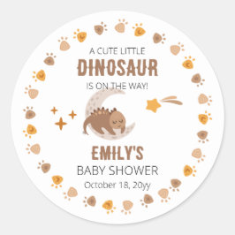 かわいい小さな恐竜が赤ちゃんのシャワーを途中にある ラウンドシール