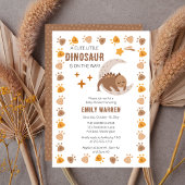 かわいい小さな恐竜が赤ちゃんのシャワーを途中にある 招待状