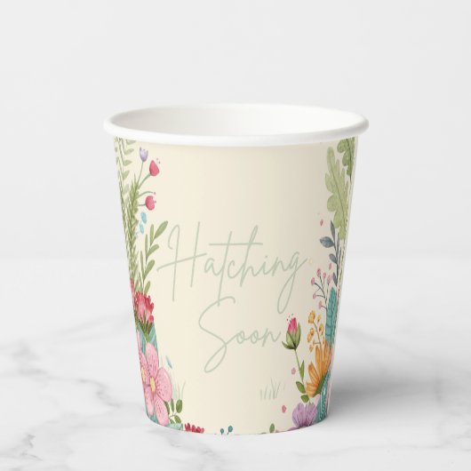 かわいい小さな恐竜が赤ちゃんのシャワーを途中にある 紙コップ (裏面)