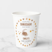 かわいい小さな恐竜が赤ちゃんのシャワーを途中にある 紙コップ (裏面)