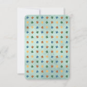 かわいい小さな恐竜の少年1st誕生日パーティー サンキューカード (裏面)