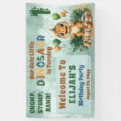 かわいい小さな恐竜の少年1st誕生日パーティー 横断幕 (縦)