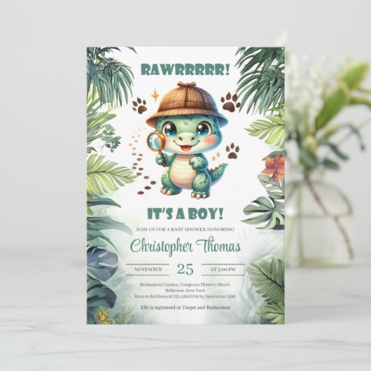 かわいい小さな恐竜の探偵それは男の子だ 招待状 (スタンド正面)