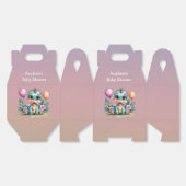 かわいい小さな恐竜の赤ちゃんシャワー フェイバーボックス (見開き)