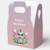 かわいい小さな恐竜の赤ちゃんシャワー フェイバーボックス (見開き)