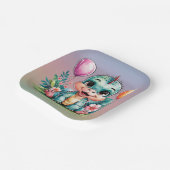 かわいい小さな恐竜の赤ちゃんシャワー ペーパープレート (傾斜あり)