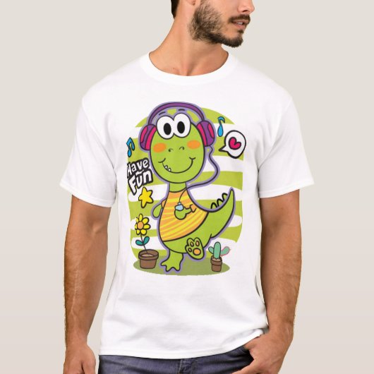 かわいい小さな恐竜 Tシャツ (正面)