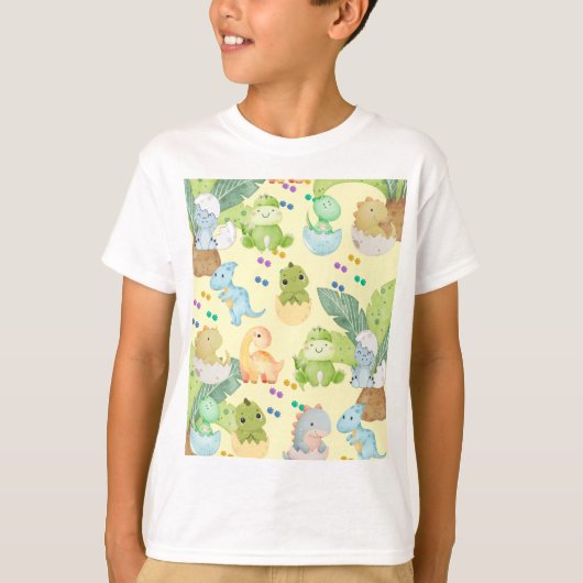 かわいい小さな恐竜 Tシャツ (正面)