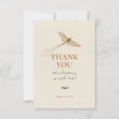 かわいい小さな愛のバグ赤ちゃんシャワーありがとう サンキューカード (正面)