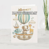 かわいい小さな旅行野生動物 カード (正面)