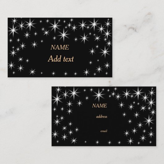 かわいい小さな星 名刺 (正面/裏面)