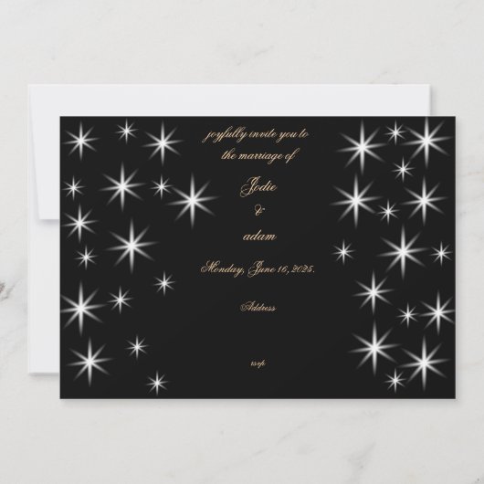 かわいい小さな星 招待状 (裏面)