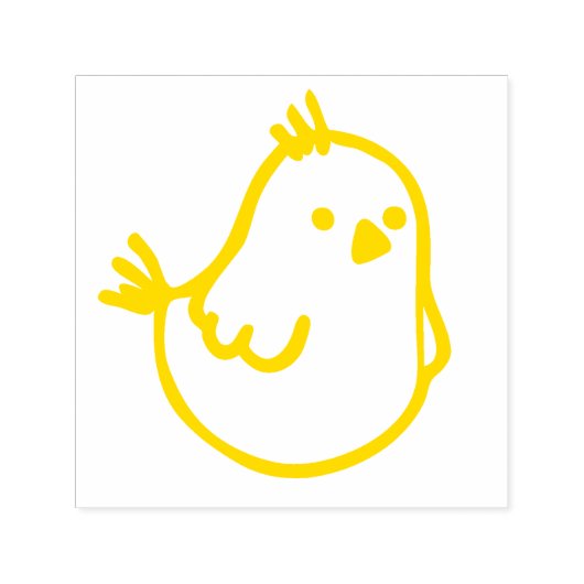 かわいい小さな春の雛 – 小さな歌の鳥 – カナリア セルフインキングスタンプ (デザイン)